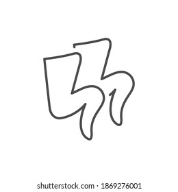 Chicken wings line outline icon