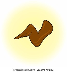  ilustración vectorial del logotipo de las alas del pollo aislado en fondo blanco