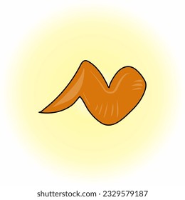  chicken wings logo vector illustration isolated on white background