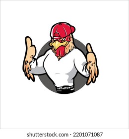 Chicken wings mascot logo design for your t-shirt, souvenir and identity