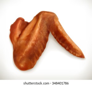 Chicken wings, vector icon