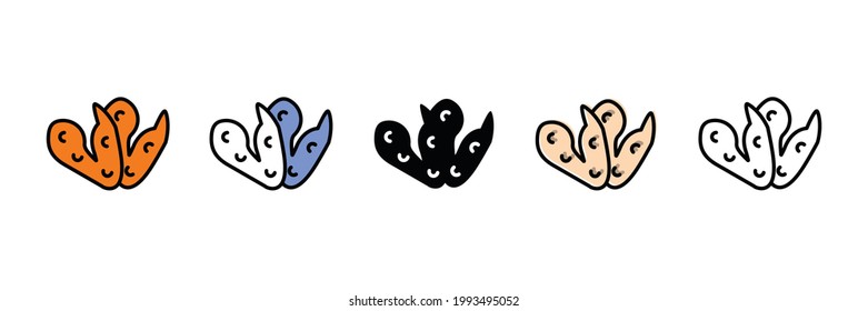 chicken wings vector type icon