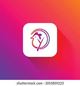 Chicken Y Letter Brand Logo Template