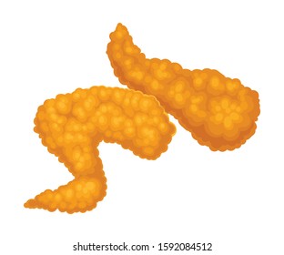 Chicken-fried and Roasted Wings Isolated on White Background