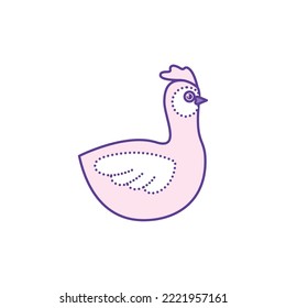 chicken-like bird icon vector image with white background
