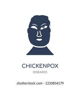 Chickenpox icon. Chickenpox filled symbol design from Diseases collection. Simple element vector illustration on white background