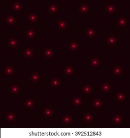 Chickenpox, red glowing neon dots, dark background