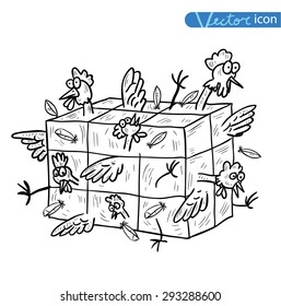 chickens in a cage