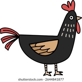 Chickens isolated on white background vector illustration