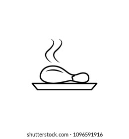 Chicken's leg icon. Element of food icon for mobile concept and web apps. Thin line Chicken's leg icon can be used for web and mobile on white background