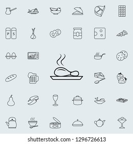 Chicken's leg icon. Food icons universal set for web and mobile