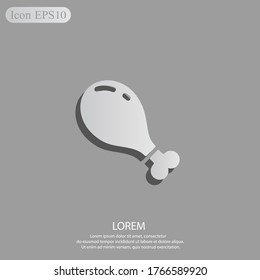 Chicken's leg Icon. Vector illustration EPS 10.
