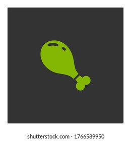 Chicken's leg Icon. Vector illustration EPS 10.