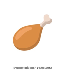 Chicken's leg isometric icon. Vector illustration.