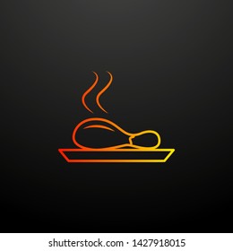 Chicken's leg nolan icon. Elements of food set. Simple icon for websites, web design, mobile app, info graphics