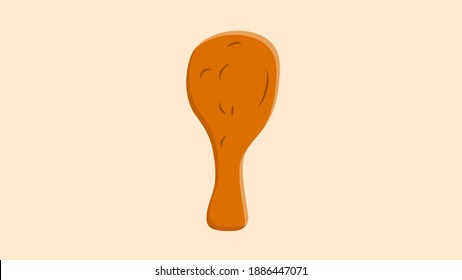 Chicken's leg vector icon. Fast food sign. Graph symbol for cooking web site and apps design, logo, app, UI