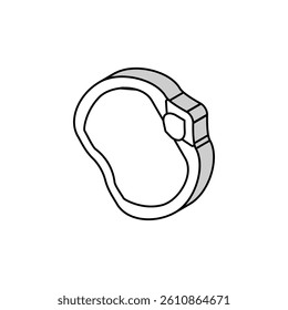chickpea seed isometric icon vector. chickpea seed sign. isolated symbol illustration