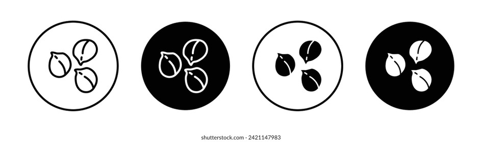 Chickpea vector line icon illustration.