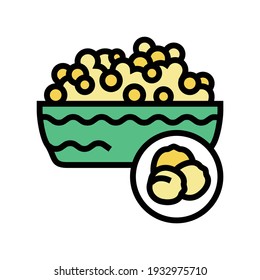 chickpeas groat color icon vector. chickpeas groat sign. isolated symbol illustration