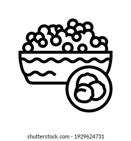 chickpeas groat line icon vector. chickpeas groat sign. isolated contour symbol black illustration