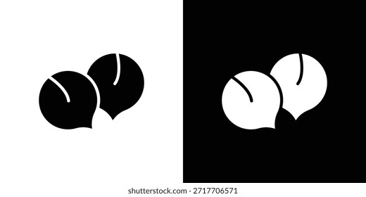 Pictograma plano negro de icono de hummus de garbanzos. Para gráficos y Diseño web.