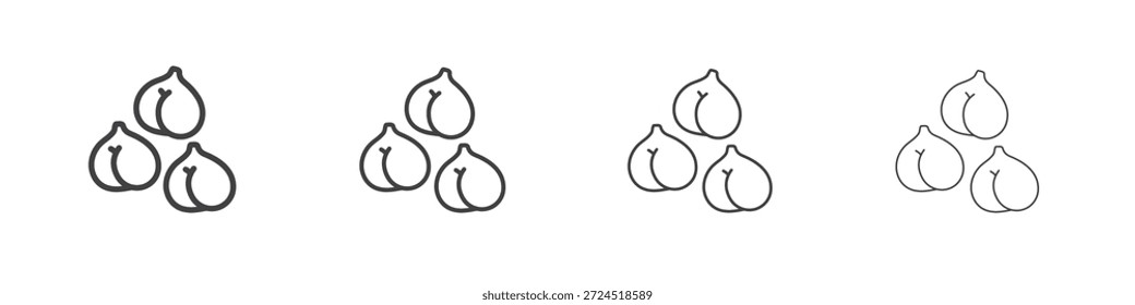 Pictograma lineal del concepto del icono del hummus de los garbanzos. Ilustración de elemento simple.