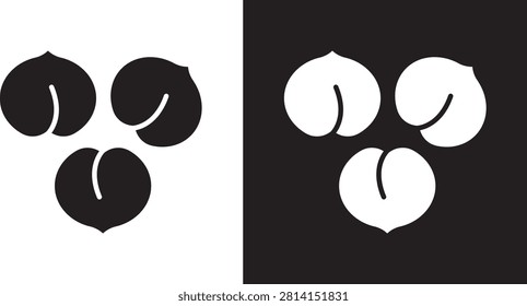 Chickpeas hummus icon linear logo mark..