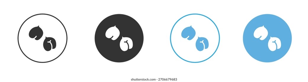 Ícone de homus de grão-de-bico Conjunto de design de modelo de logotipo