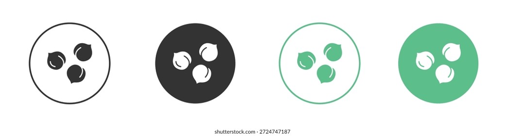 Pictogramas de icono de hummus de garbanzos. Vector EPS 10