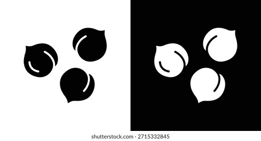 Icono de hummus de garbanzos Conjunto de colección. Silueta de Vector.