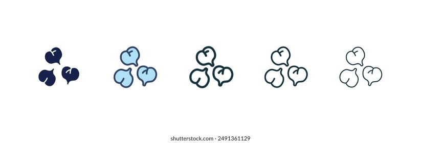 Icono de humus de garbanzos sobre fondo blanco