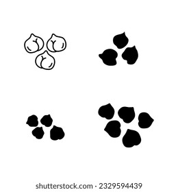 chickpeas hummus icon set,chickpeas hummus icon vector illustration on white background..eps