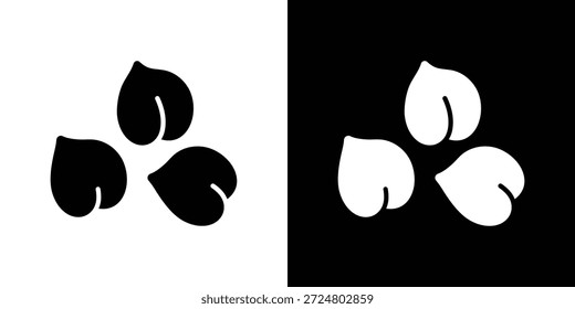 Icono de hummus de garbanzos paquete de diseño de ilustración plana de Vector de silueta.