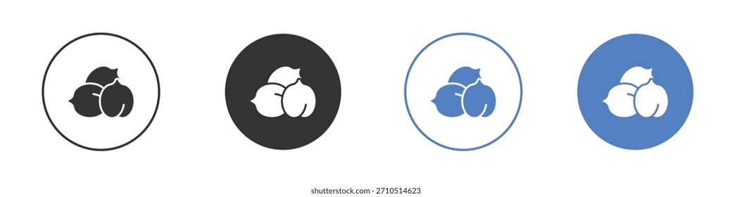 Icono de hummus de garbanzos Diseño de línea delgada. Gráfico de Vector. EPS 10