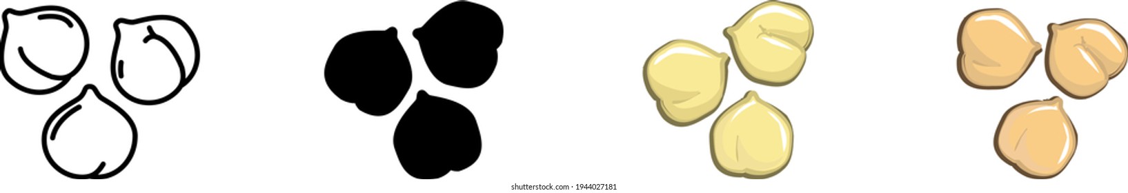 Chickpeas Hummus Icon , Vector