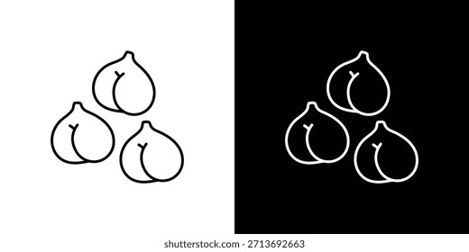 Chickpeas hummus icon vector logo outline. thin line symbols