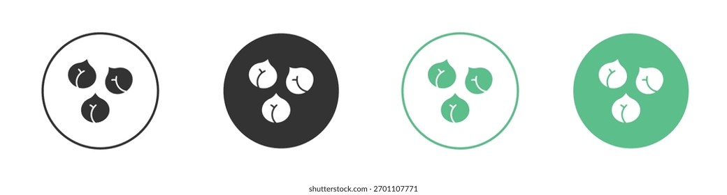 Pictograma de vetor de ícone hummus de grão-de-bico para elementos de interface ui ux