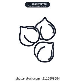 Chickpeas icon symbol template for graphic and web design collection logo vector illustration