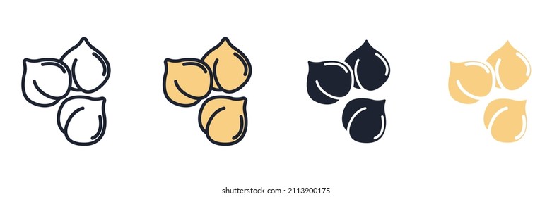 Chickpeas icon symbol template for graphic and web design collection logo vector illustration