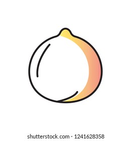 chickpeas icon vector design with sadow style. nut and bean icon