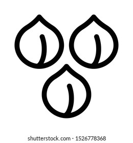 Chickpeas outline icon, line vector sign, linear pictogram isolated on white. Vector Illustration