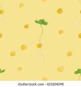 Chickpeas vector background