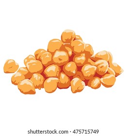 Chickpeas Vector Illustration Clip Art 