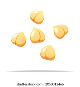 Chickpeas vector isolated illustration design