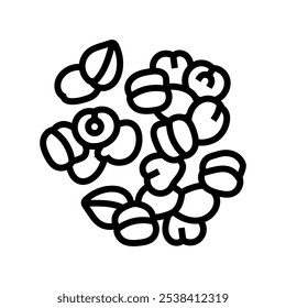 chickpeas vegan food line icon vector. chickpeas vegan food sign. isolated contour symbol black illustration