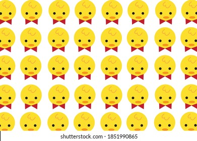 
chicks cute cartoon vector seamless pattern