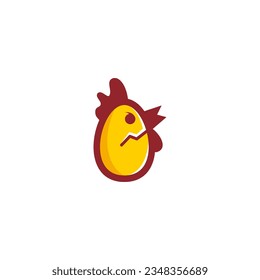 chicks and egg logo concept vector icon