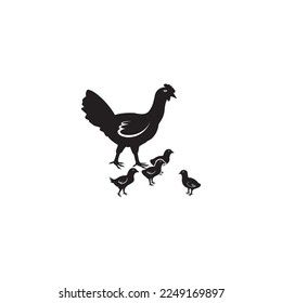 chicks and hens icon symbol sign vector
