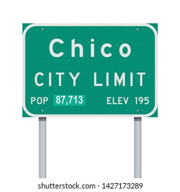 Chico City Limit road sign