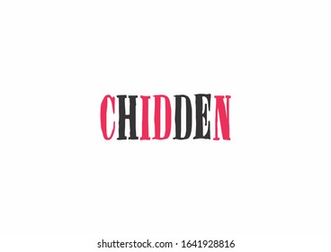 Chidden Text Vector logo Typography Design